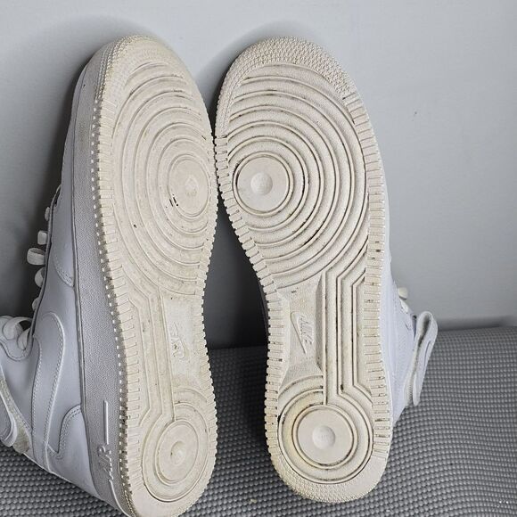Nike Air Force 1‎ Mid White Size 10 Mens AF1 315123-111 Triple - Picture 8 of 10